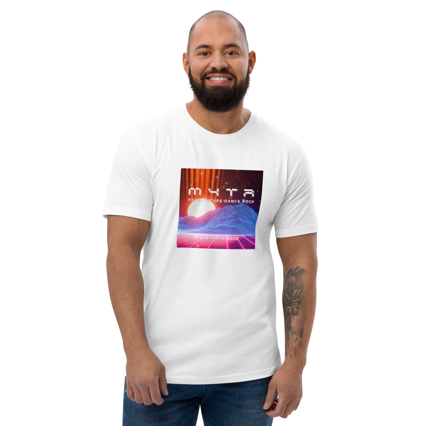 Men's Short Sleeve T-shirt (Synthwave Sunrise)